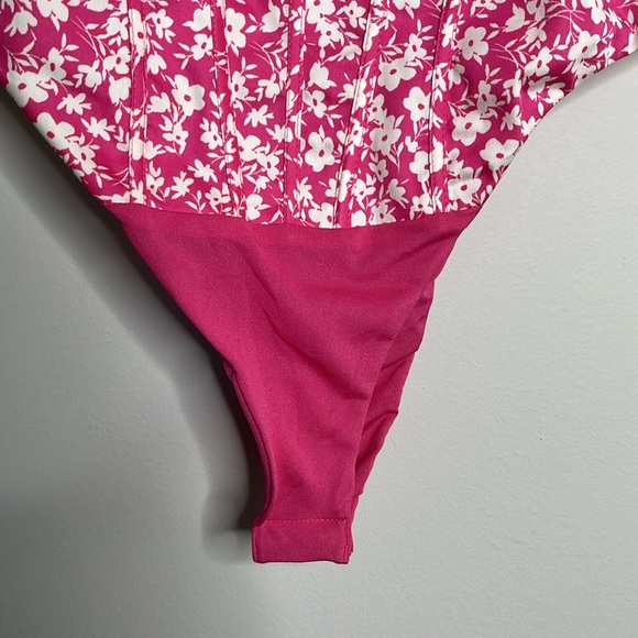 ZARA pink floral corset bodysuit - Picture 6 of 10